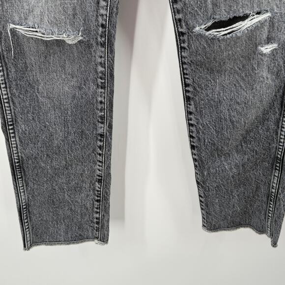 SLVRLAKE Hero Jeans Size 25 Midnight Rider NEW Distress High Rise Fray Straight - Picture 12 of 16